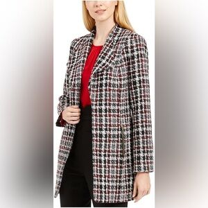 Calvin Klein Plaid Longline Blazer - Size 16 (NWT) new with tag